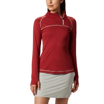 Columbia Omni-Wick New Classic, Pullover Rojos Para Mujer | 670891-YMR